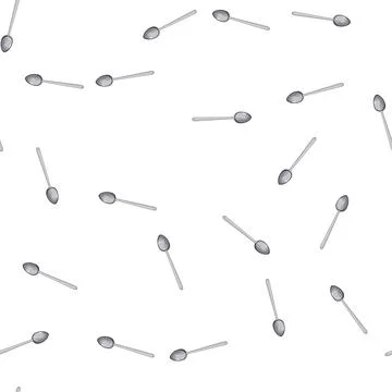 Pattern silverware spoon cartoon vector Stock Illustration