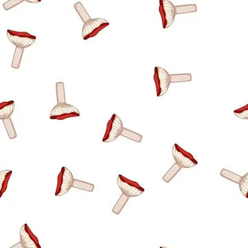 Pattern simple fly agaric cartoon vector Stock Illustration