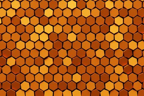 Pattern of simple geometric hexagonal shapes, mosaic background. Bee honeycom 스톡 일러스트