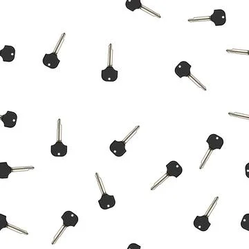 Pattern simple key cartoon vector Ilustração Stock