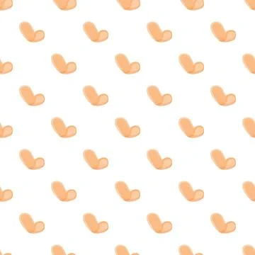 Pattern of simple orange shoe boot shapes Stock Illustration
