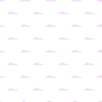 Pattern of simple pink clouds on white background 스톡 일러스트