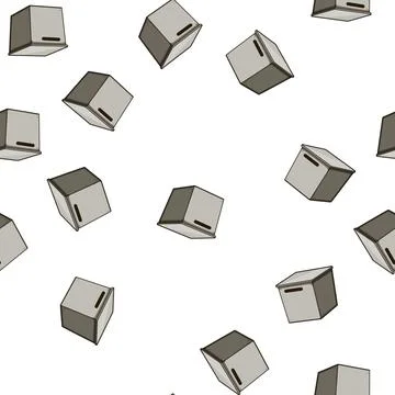 Pattern Simple storage box organizing home and office items 스톡 일러스트