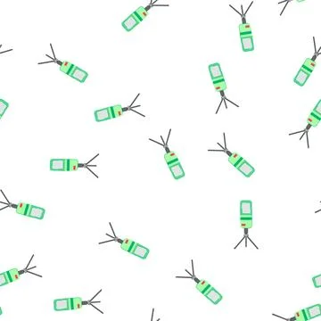 Pattern sing microphone music cartoon vector Illustrazione stock