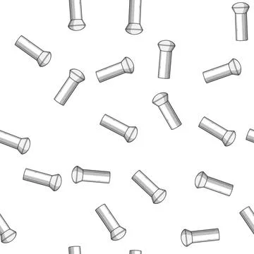 Pattern Single aluminum rivet finding application in construction Illustrazione stock
