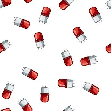 Pattern siren siren cartoon vector Stock Illustration