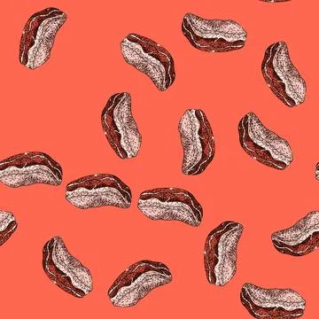 Pattern sirloin meat sketch hand drawn Stock Illustration