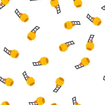 Pattern site concrete mixer cartoon vector Illustrazione stock