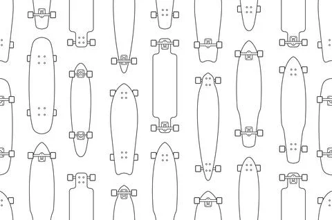 Pattern with skateboards Stock Illustration