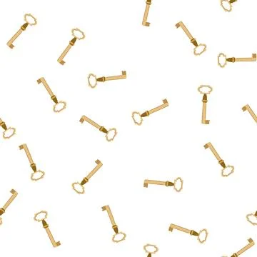 Pattern skeleton key depicting access, secret, and solution concept Illustration