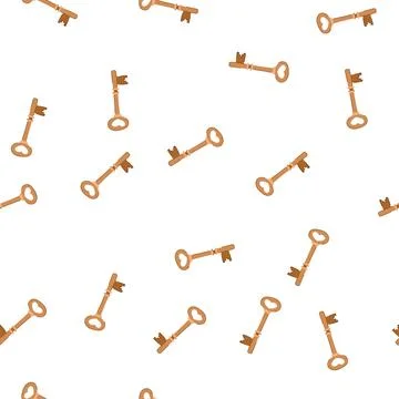 Pattern skeleton key with heart bow unlocking love concept イラスト素材