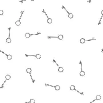 Pattern Skeleton key providing access security and opening solutions Stock Illustration