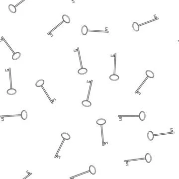 Pattern Skeleton key providing access and unlocking solutions イラスト素材