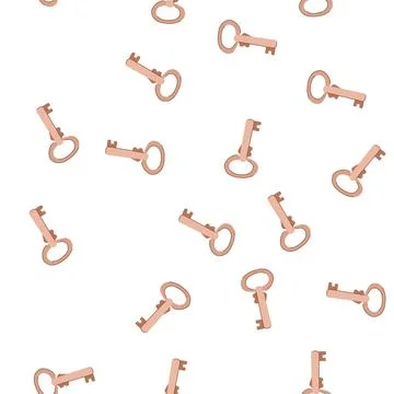 Pattern skeleton key representing unlock, access, and solution concepts イラスト素材