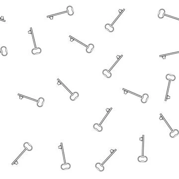 Pattern Skeleton key unlocking secrets and finding solutions 스톡 일러스트