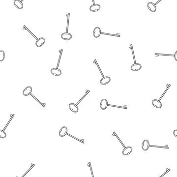 Pattern Skeleton key vector graphic representing access and solution イラスト素材
