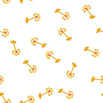 Pattern skeleton magic key cartoon vector イラスト素材