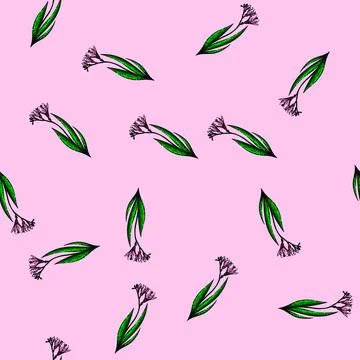 Pattern sketch freesia sketch hand drawn Stock Illustration