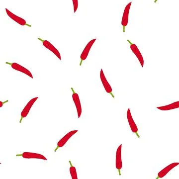 Pattern sketch pepper chili cartoon vector Stock Illustration