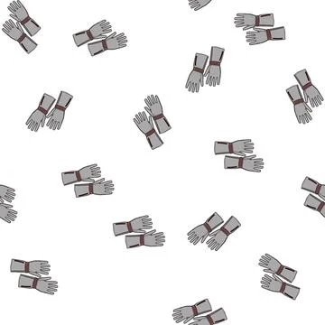 Pattern skiing gloves heated cartoon vector Stockillustratie