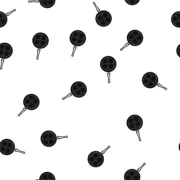Pattern skillet mini pancake pan cartoon vector Stock Illustration