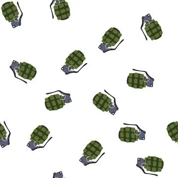 Pattern skull grenade cartoon vector 库存插图