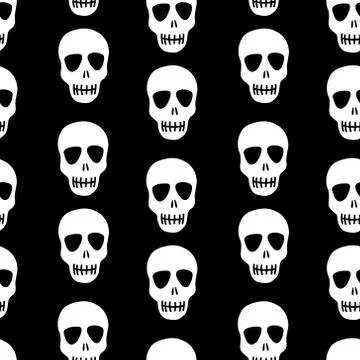 The pattern of the skull. pattern with white skull Stock Illustration