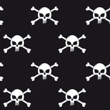 Pattern with skulls. Stock Illustration