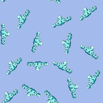Pattern sky cloud sketch hand drawn Illustration