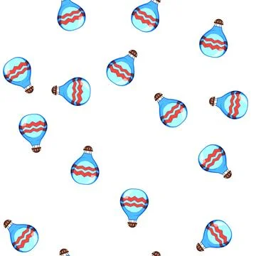Pattern sky hot air balloon cartoon vector 스톡 일러스트
