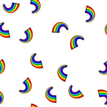 Pattern sky rainbow cartoon vector イラスト素材