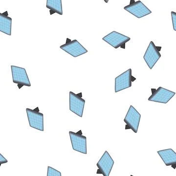 Pattern sky solar panel cartoon vector Stock Illustration