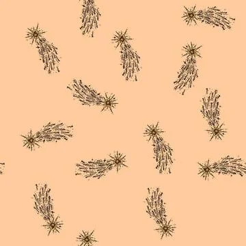 Pattern sky star fall sketch hand drawn Illustrazione stock
