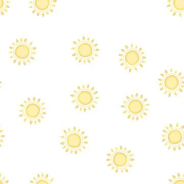 Pattern sky sun cartoon vector Stockillustratie