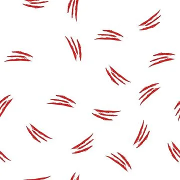 Pattern slash claw scratch cartoon vector 库存插图