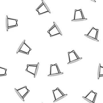 Pattern sleek metal table cartoon vector Illustrazione stock