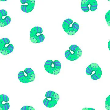 Pattern sleep nursing pillow cartoon vector Stock Illustration