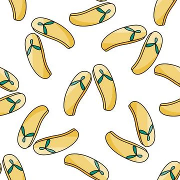 Pattern Slippers summer shoes Slides Flip Flops Stockillustratie