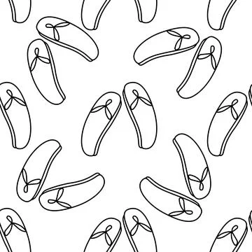 Pattern Slippers summer shoes Slides Flip Flops Stock Illustration