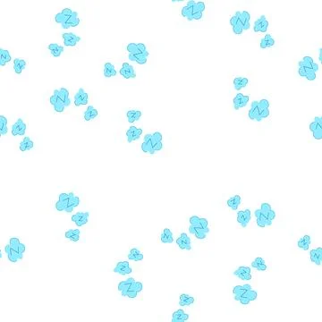 Pattern slumber sleep zzz cartoon vector Stock Illustration
