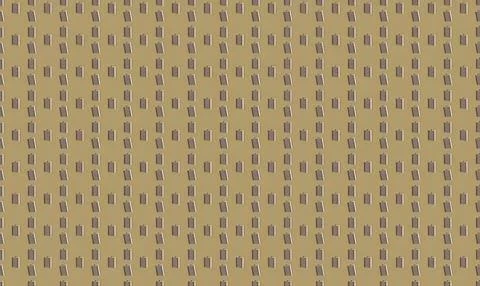 Pattern of small beige and purple house icons on a yellow background Stock Illustration