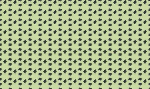 Pattern of small black and green flowers on light background Stock Illustration