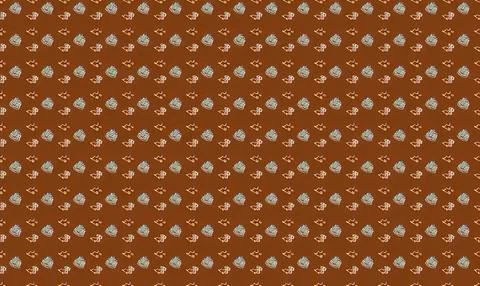 Pattern of small brown and beige polka dots on a fabric background Stock Illustration
