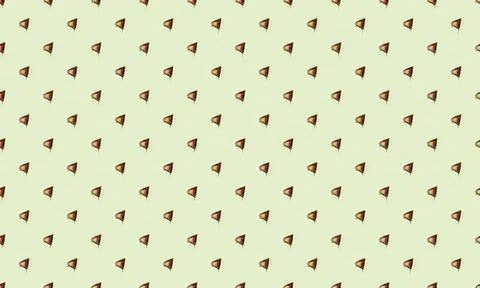Pattern of small brown triangles on light background Stock Illustration