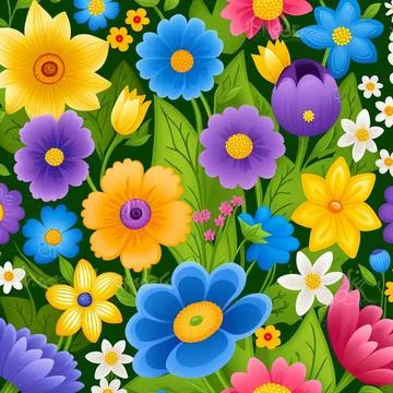Pattern in small flower. Small colorful flowers. White background. Ditsy floral Stock Illustration