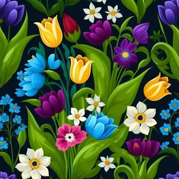 Pattern in small flower. Small colorful flowers. White background. Ditsy floral Stock Illustration