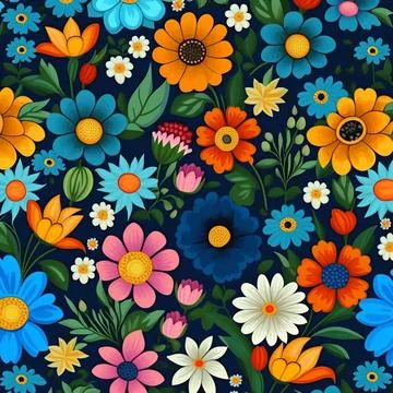 Pattern in small flower. Small colorful flowers. White background. Ditsy floral イラスト素材
