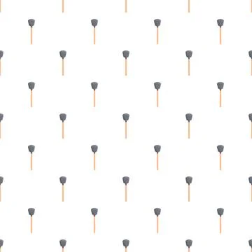 Pattern of small garden shovels on a white background イラスト素材