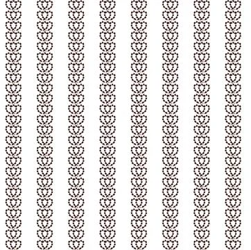A pattern of small hearts of brown and beige colour on a white background. Stock Illustration