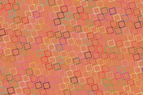 Pattern of small red, pink, and purple squares on background Stock Illustration
